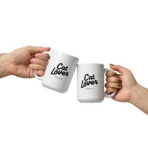 Mug Blanc Brillant Cat lover